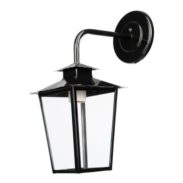 Imagem de Kit 3 Luminárias Lustre Arandela Colonial de Vidro Transparente 14BN (Preto)