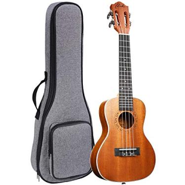 Imagem de Ranch Ukulele de concerto de 58 cm Instrumento ukelele clássico com 12 aulas online para iniciantes Ukalalee Professional Pack Bundle Ukele Gig bag
