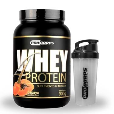 Imagem de Pro Corps Whey Protein 4w 900g, 32g Proteína + Coqueteleira (900g, Papaya)