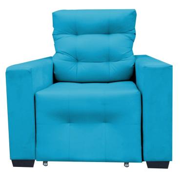 Imagem de Poltrona De Amamentação E Decoração Quarto Sala Reclinável Leticia Turquesa