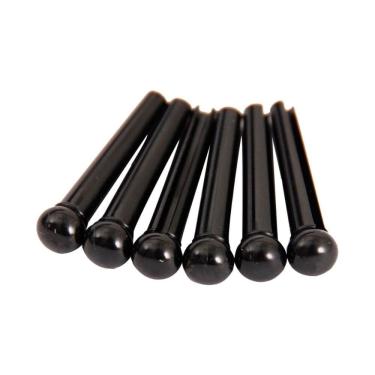 Imagem de Kit 6 Pinos para Violão Aço Dolphin Pretos