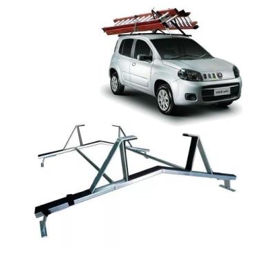 Imagem de Rack Teto Suporte Porta Escadas Fiat Uno Vivace 2 e 4 Pts - Rack Ferr