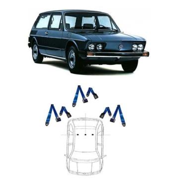 Imagem de Kit cinto de segurança traseiro de 2 pontos VW Variant + fechos - HCML
