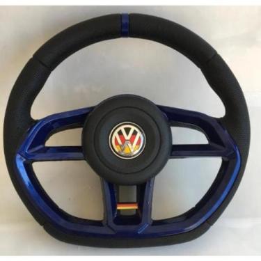 Imagem de Volante Alemanha Azul Para Gol Saveiro G5 G6 - Volkswagen