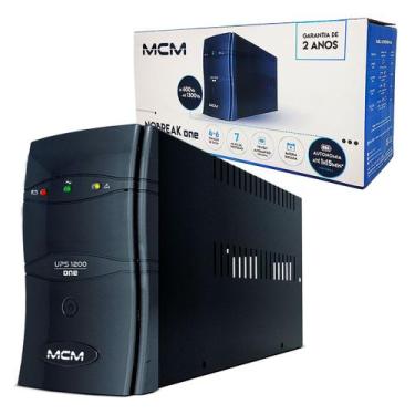 Imagem de Nobreak MCM 1200VA, UPS 1200 ONE, Entrada Bivolt, Saída 115V, 6 Tomada