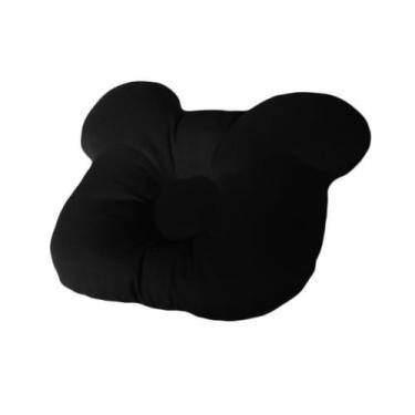 Imagem de Travesseiro Para Bebê Com Cabeça Amassada - HAPPY LINE, Preto