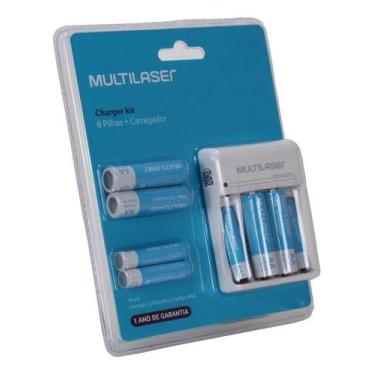 Imagem de Carregador De Pilhas Mais 8 Pilhas Aa/aaa Recarregáveis CB093 Multilas