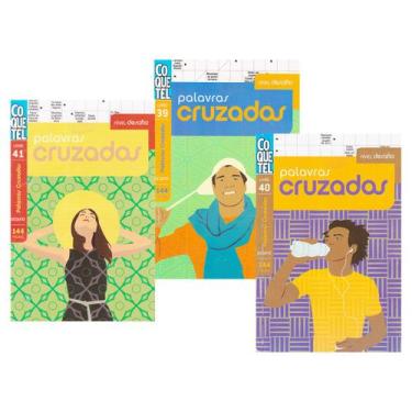 Imagem de Livro Palavras Cruzadas Desafio Páginas Brancas Kit 3 Vols. - Coquetel