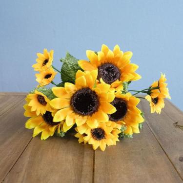 Imagem de Buque de Flor Artificial Girassol Amarelo 30cm  Formosinha