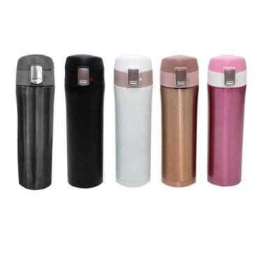 Imagem de Garrafa Térmica 500ml Aço Inox Trava Café Água Suco Corrida - 500 ML T