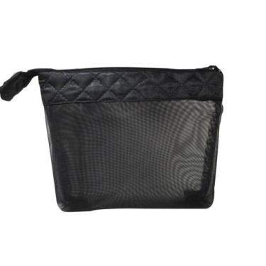 Imagem de Necessaire Tela Preta - For Import, Preto, Tecido, Médio