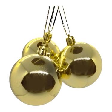 Imagem de Kit 10 Bolas Decoração De Natal Dourada Árvore De Natal 60mm - Genéric
