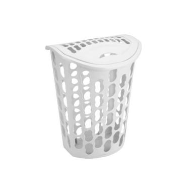 Imagem de Cesto telado/ roupa - branco injeplastec