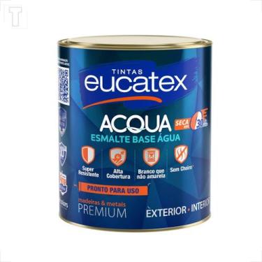 Imagem de Tinta esmalte sintetico eucatex 900ml base agua branco acetinado pront