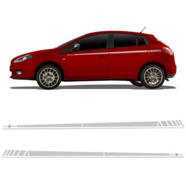 Imagem de Kit Faixa Lateral Bravo Sporting Adesivo Prata 2010/2016 - SPORTINOX, 