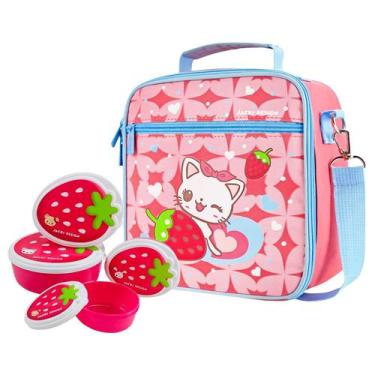 Imagem de Kit Lancheira Térmica Infantil + 4 Mini Potinhos p/ Lanches - Jacki De