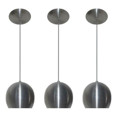 Imagem de Kit Com 03 Pendentes Colorido Para Balcão Cozinha Americana - Lustres 