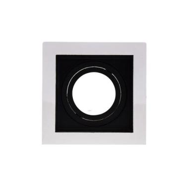 Imagem de Spot de Embutir Quadrado Recuado Dicróica e Mini Dicróica Preto Save E