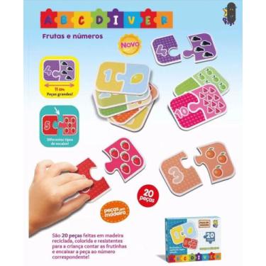 Imagem de Jogo Infantil Educativo ABC Diver - Frutas e Numeros - Divertoys - Div