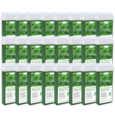 Imagem de Kit 24 Refil Cera Depilatoria Corporal Profissional Depilação Roll On 