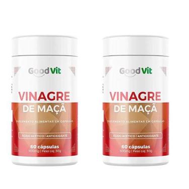 Imagem de Kit 2 Vinagre De Maçã Ácido Acético 60 Capsulas - Good Vit