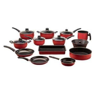 Imagem de Conjunto de Panelas Antiaderente 13 peças Vermelho - Marpal