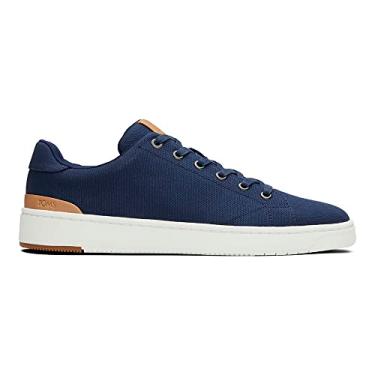 Imagem de TOMS Tênis masculino Travel Lite Low Lace Up Casual - Preto, Lona azul marinho, 41