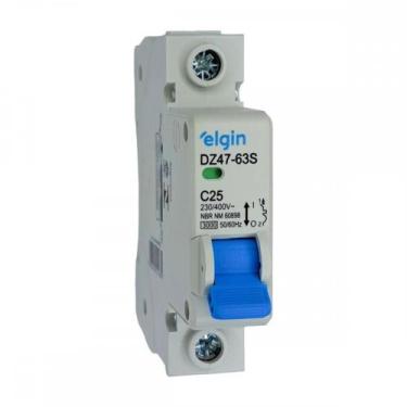 Imagem de Disjuntor Elgin ''Din'' Unipolar Dz47-63S - 25A. - Marca não Definida