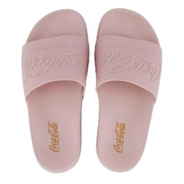 Imagem de Chinelo Coca Cola Slide Coke Bold Feminino Rosa