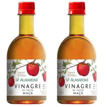 Imagem de Kit 2x Vinagre De Maçã 4% Acidez - 400ml - Almaromi
