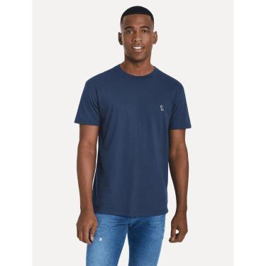 Imagem de Camiseta Reserva Masculina Slim Jeans Patch Azul Escuro-Masculino