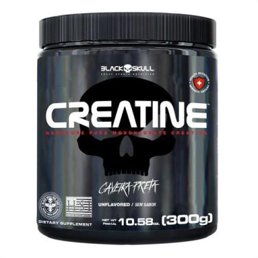 Imagem de Creatina 100% Black Skull Monohidratada - 300g, 300g, Sem Sabor
