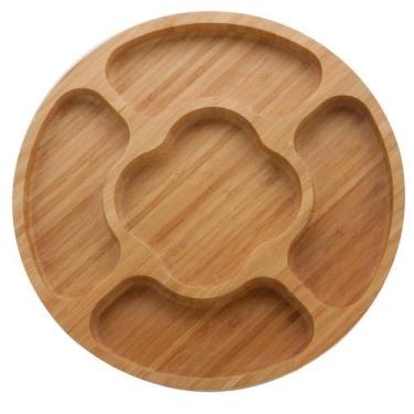 Imagem de Petisqueira Redonda Grande Ecokitchen Bambu 30 cm - Mimo Style - BM141