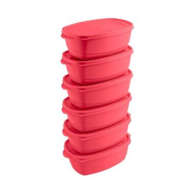 Imagem de kit 6 Potes para Cozinha 400ml conjunto de vasilhas potes plasticos - 