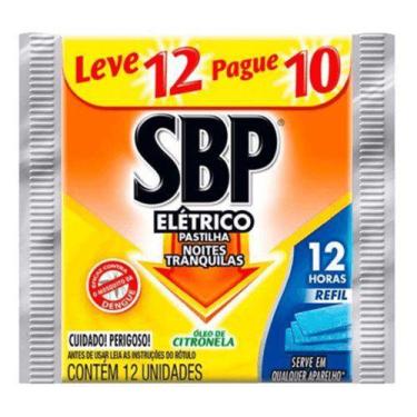 Imagem de Repelente Sbp Elétrico Citronela Pastilha Refil 12Un