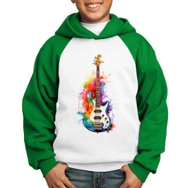 Imagem de Moletom Infantil Contra Baixo Watercolor - Foca na Moda, Branco, Verde