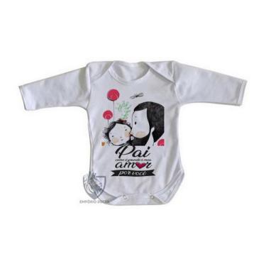 Imagem de body nenê criança roupa bebê manga longa Pai amor você  - Empório Dutr