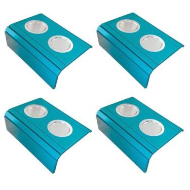 Imagem de Kit 04un Esteiras Para Braço De Sofá Com Porta Copos Alumínio Tiffany.