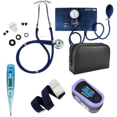 Imagem de Kit Academico Para Fisio Enfermagem Medicina G-tech Premium, azul