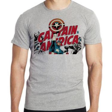 Imagem de Camiseta  Capitão América  Super Herói Blusa criança infantil juvenil 