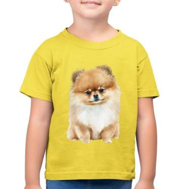 Imagem de Camiseta Algodão Infantil Cachorro Spitz Alemão Lulu da pomerânia - Fo