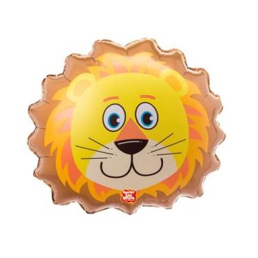 Imagem de Balão Microfoil Leão 3D - 1 unidade - 64cm (25'') - Balões São Roque -
