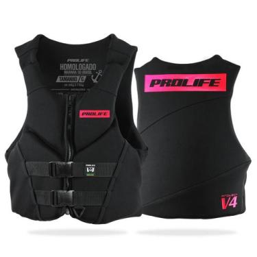 Imagem de Colete Salva Vidas Homologado Protech V4 - Prolife, Rosa, P (De 25kg a