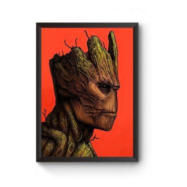 Imagem de Poster Moldurado Groot - Fanarte