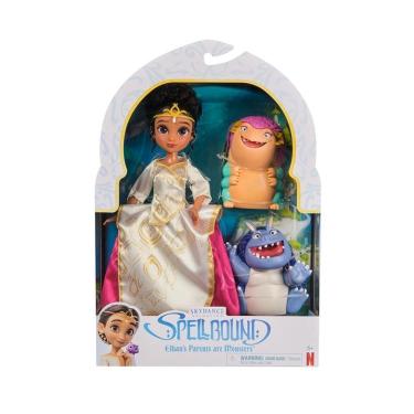 Imagem de Enfeitiçados SpellBound Filme Netflix – 1 Boneca Princesa Ellian 22cm e 2 Bonecos Monstros - Sunny
