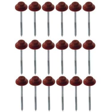 Imagem de Kit de Fixação Onduline Com/Prego+Anilha Vermelho/Marrom