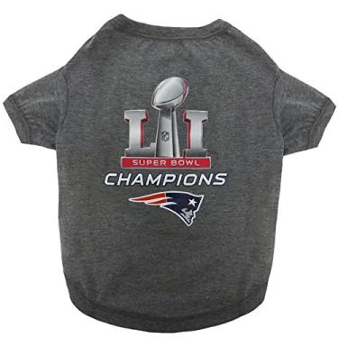 Imagem de Pets First NEP-4070-SM NFL New England Patriots 2017 Super Bowl LI Championship Pet camiseta, pequena