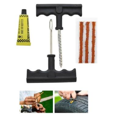 Imagem de Kit Reparo De Pneu Profissional Para Remendo Carro E Motos - New Day