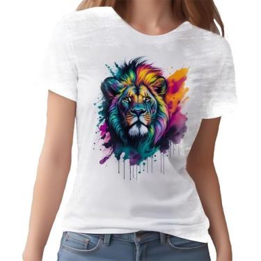 Imagem de Camiseta Camisa Leão Rei da Selva Savana Rosto Estampa HD 7 - Enjoy Sh