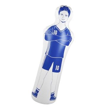 Imagem de Manequim Inflável para Treinamento de Futebol, Saco de Boxe Em PVC para Treinamento Físico Interno e Externo (Azul)